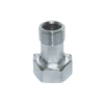 F191 штуцер для счетчика хром (пара) 1/2"х3/4" ЗВ Pattaroni